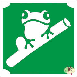  5x5 cm-es Csillámtetoválás sablon - Béka 255