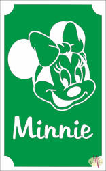  8x5 cm-es Csillámtetoválás sablon - Minnie mouse 82