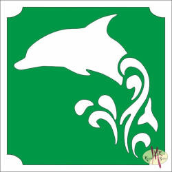  5x5 cm-es Csillámtetoválás sablon - Delfin 58 - mkbazar