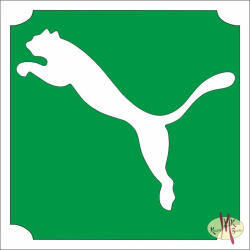  5x5 cm-es Csillámtetoválás sablon- Puma 75