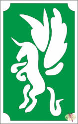  8x5 cm-es Csillámtetoválás sablon - Unikornis 91