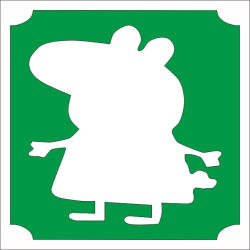  5x5 cm-es Csillám tetoválás sablon - Peppa malac 12