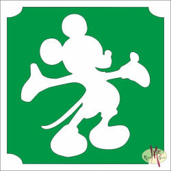  5x5 cm-es Csillám tetoválás sablon - Mickey egér 322 - mkbazar