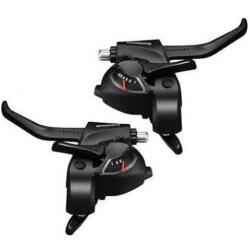 Shimano Set Maneta Schimbator Frana Shimano Tourney St-Ef41, 7X3 Vit. , 2 Degete, Pt. Frana V-Brake, Cabluri Schimbator Frana Lungime Standard, Negru, Ambalat Ind (ESTEF41P7AL)