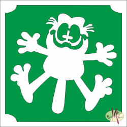  5x5 cm-es Csillámtetoválás sablon - Garfield 248