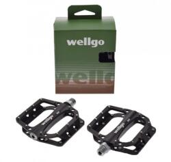 Wellgo Set 2 pedale Wellgo din aluminiu, filet 9 16, culoare negru (AWR0085)