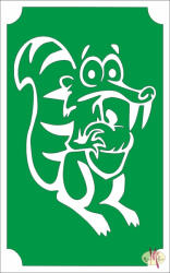  8x5 cm-es Csillámtetoválás sablon - Jégkorszak mókus 129 - mkbazar