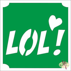  5x5 cm-es Csillám tetoválás sablon - LOL! 42