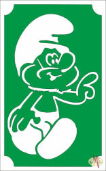  8x5 cm-es Csillámtetoválás sablon - Hupikék Törpikék 53 - mkbazar