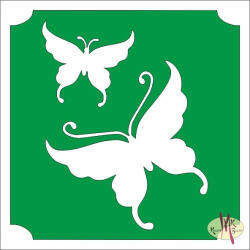  5x5 cm-es Csillám tetoválás sablon - Lepkék 68 - mkbazar