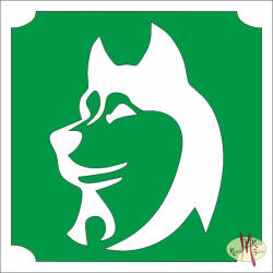  5x5 cm-es Csillámtetoválás sablon - Husky 273 - mkbazar