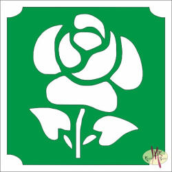  5x5 cm-es Csillámtetoválás sablon - Rózsa 392 - mkbazar