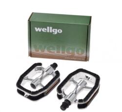 Wellgo Set pedale Wellgo, filet 9 16, culoare negru argintiu (AWR0080)