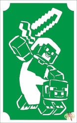  8x5 cm-es Csillámtetoválás sablon - Minecraft 77 - mkbazar