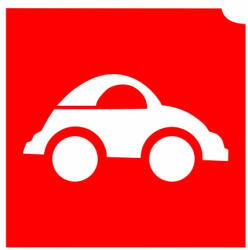  4x4cm Csillámtetoválás sablon 16 autó