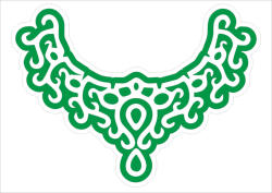  Ékszer festő sablon - Nyaklánc medállal 5