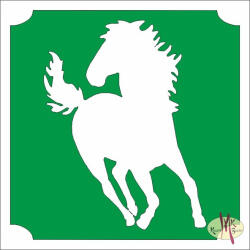  5x5 cm-es Csillám tetoválás sablon - Ló 381 - mkbazar