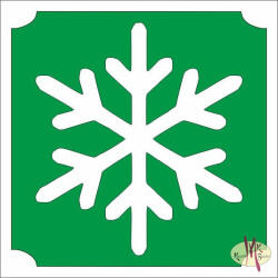  5x5 cm-es Csillám tetoválás sablon - Hópihe 184