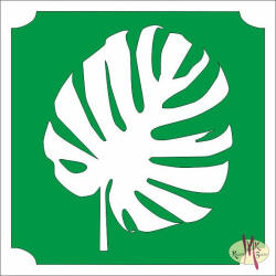 5x5 cm-es Csillámtetoválás sablon - Pálma levél 193 - mkbazar
