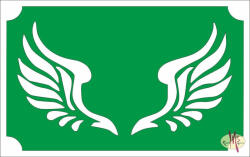  8x5 cm-es Csillám tetoválás sablon - Angyal szárnyak 124 - mkbazar