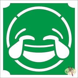  5x5 cm-es Csillámtetoválás sablon - Smiley, emoji 422 - mkbazar