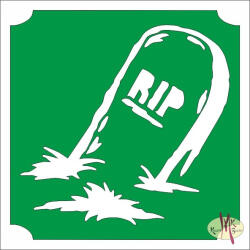  5x5 cm-es Csillám tetoválás sablon - RIP sír 292 - mkbazar