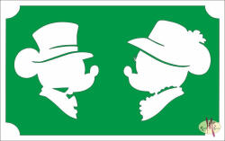  8x5 cm-es Csillámtetoválás sablon - Mickey és Minnie egér 51 - mkbazar