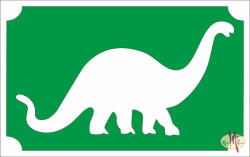  8x5 cm-es Csillámtetoválás sablon - Dino 46 - mkbazar