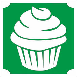  5x5 cm-es Csillámtetoválás sablon - Muffin 65