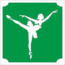  5x5 cm-es Csillámtetoválás sablon sablon - Balerina 198