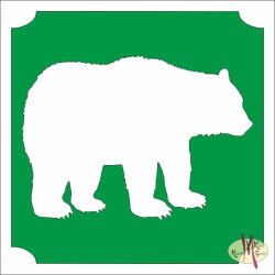  5x5 cm-es Csillám tetoválás sablon - Medve 385