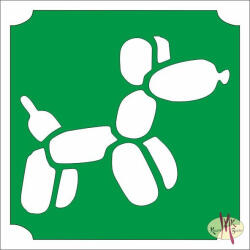  5x5 cm-es Csillámtetoválás sablon - Lufikutya 126 - mkbazar