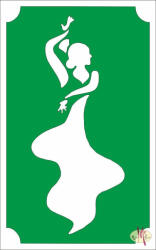  8x5 cm-es Csillámtetoválás sablon Spanyol táncosnő 62 - mkbazar