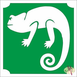  5x5 cm-es Csillámtetoválás sablon - Gekko 328 - mkbazar