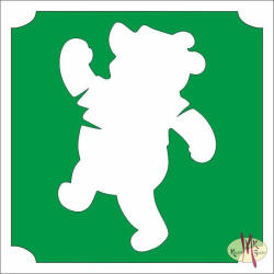  5x5 cm-es Csillámtetoválás sablon - Micimackó 96