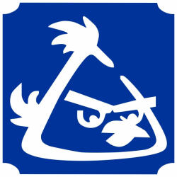  5x5 cm-es Csillám tetoválás sablon - Angry Birds 263