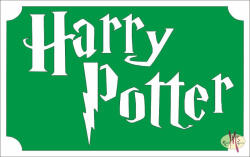  8x5 cm-es Csillámtetoválás sablon - Harry Potter 75