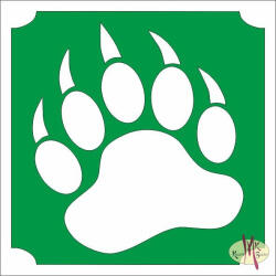  5x5 cm-es Csillámtetoválás sablon - Medve mancs 43 - mkbazar