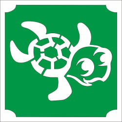  5x5 cm-es Csillámtetoválás sablon - Teknős 247 - mkbazar