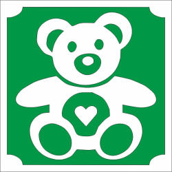  5x5 cm-es Csillámtetoválás sablon - Maci 444