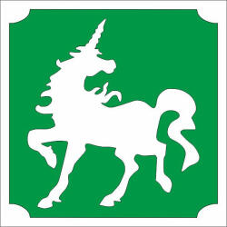 5x5 cm-es Csillámtetoválás sablon - Unikornis 127