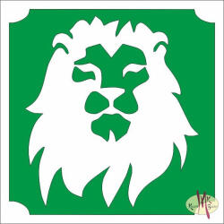  5x5 cm-es Csillámtetoválás sablon - Oroszlán 443 - mkbazar