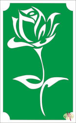  8x5 cm-es Csillámtetoválás sablon - Rózsaszál 79
