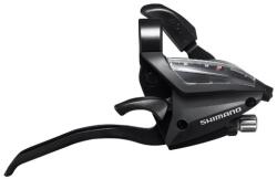 Shimano Maneta schimbator frana Shimano ST-EF500-8R-4A, montaj dreapta, 8 viteze, cablu 2050mm, 4 degete, pentru V-Brake, (necesita modulator de putere), culoare negru (ESTEF5004RV8AL)
