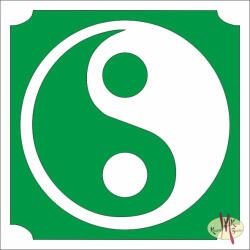  5x5 cm-es Csillámtetoválás sablon - Yin Yang 449 - mkbazar
