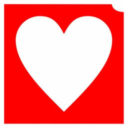 4x4cm Csillámtetoválás sablon 14 szív