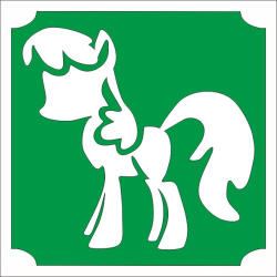 5x5 cm-es Csillám tetoválás sablon - Csillám póni 66