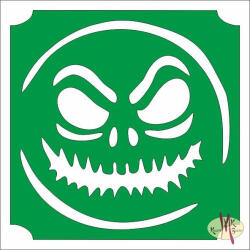  5x5 cm-es Csillámtetoválás sablon - Emoji, smiley 424