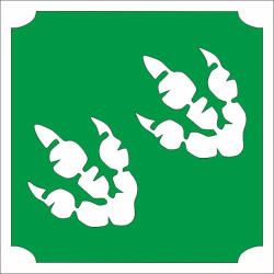  5x5 cm-es Csillámtetoválás sablon - Dino lábnyom 297