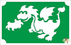  8x5 cm-es csillámtetoválás sablon - Sárkány 114 - mkbazar